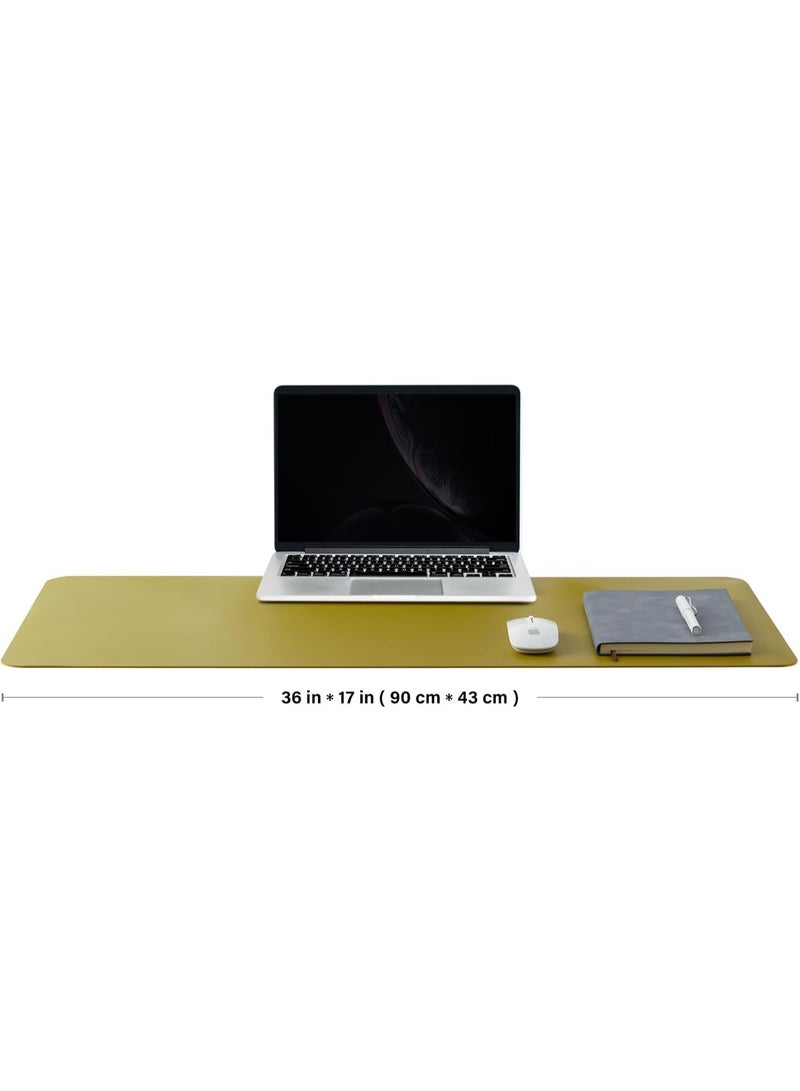 Cork Desk Mat - Dual-Sided Desk Pad for Office and Home - Desk Organization and Accessories - Ideal for Large Mouse Pad and Desk Mats on Top of Desks(Olive Green,36"x 17") - Image 2