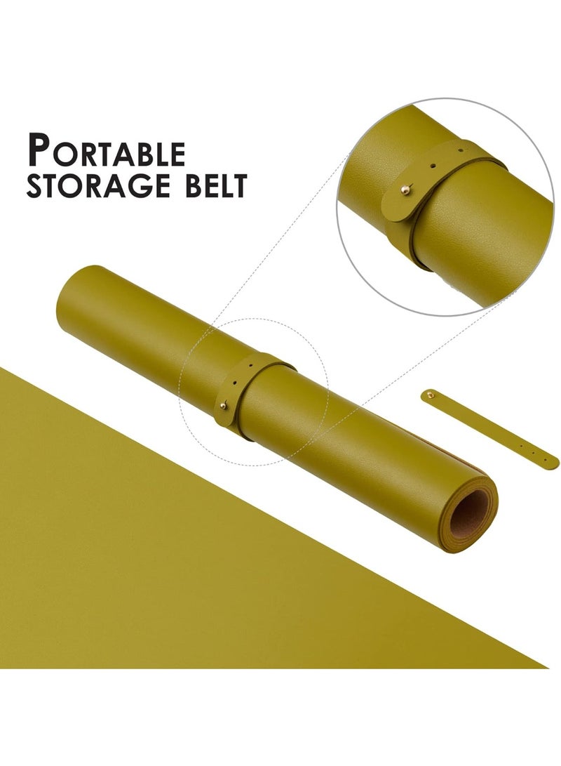 Cork Desk Mat - Dual-Sided Desk Pad for Office and Home - Desk Organization and Accessories - Ideal for Large Mouse Pad and Desk Mats on Top of Desks(Olive Green,36"x 17") - Image 4