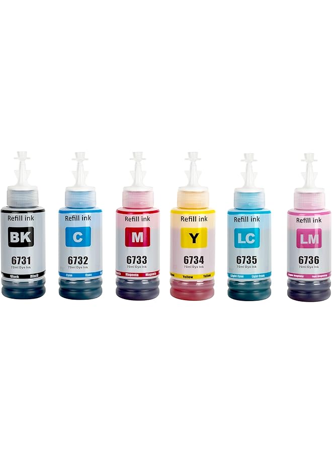 NexNova Ink Set 673 Compatible For Epson For Ecotank Printer L800 L805 L810 L850 L1800 - Image 1