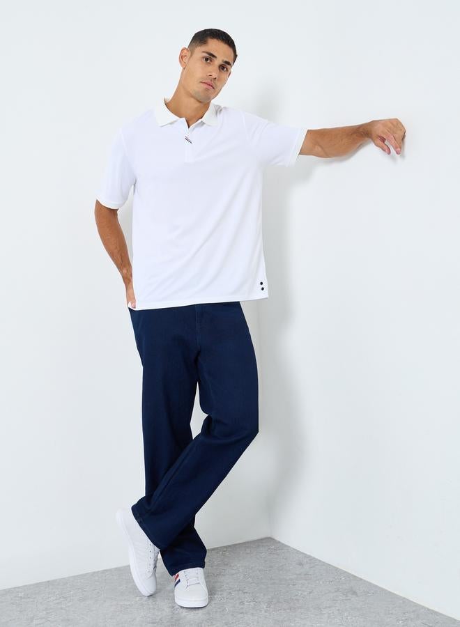 Styli Men Regular Fit Polo with Side Button Detail - Image 2