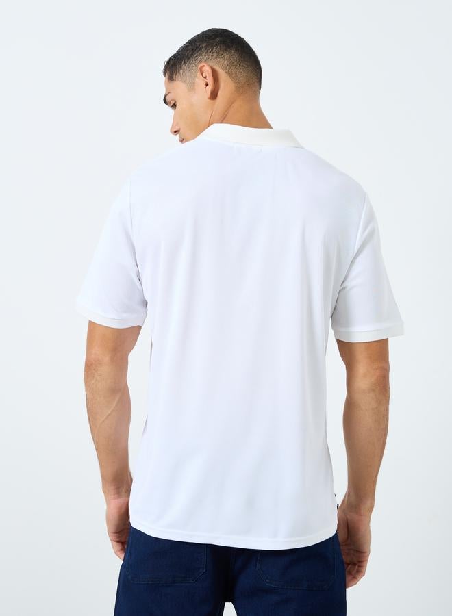 Styli Men Regular Fit Polo with Side Button Detail - Image 4