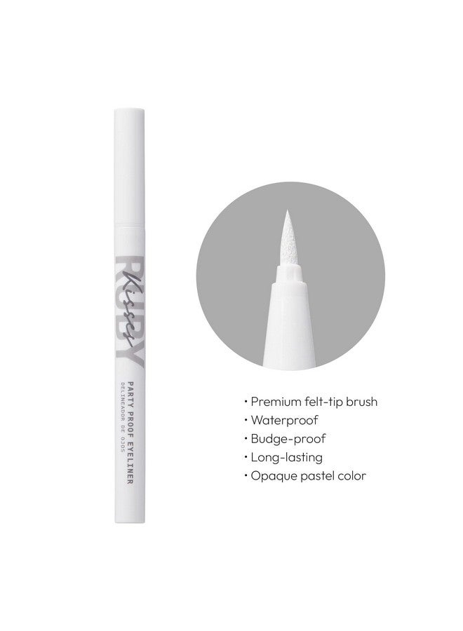 Ruby Kisses Party Proof Eyeliner Pastel Colors Premium Felt Tip Waterproof Long Lasting Eyeliner (Snow White) - Image 4