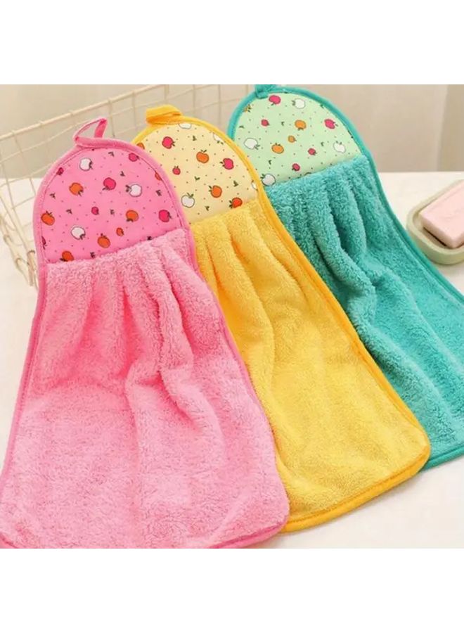 2pcs Super Absorbent Quick Drying Coral Fleece Hanging Towels Random Colors - Image 5