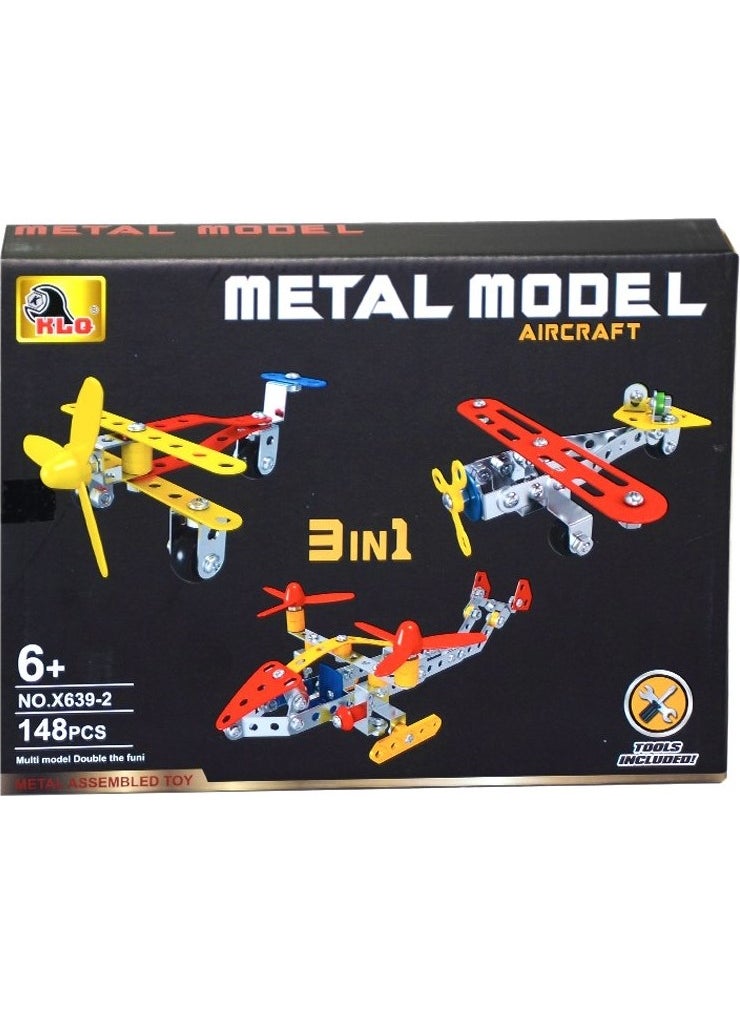 Kızılkaya oyuncak - Kızılkaya toy KZL-X639 Kızılkaya, 3 In 1 Metal Building Set with Vehicle - Image 1