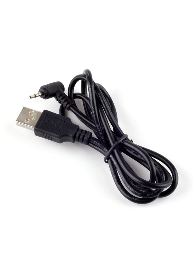 2.5mm Audio Charging Cable Usb To Dc Mono Charging Cable 3.5mm Mono Charging Cable-Color:2.5 Mono-elbow Black 1 M (24AWG) - Image 1