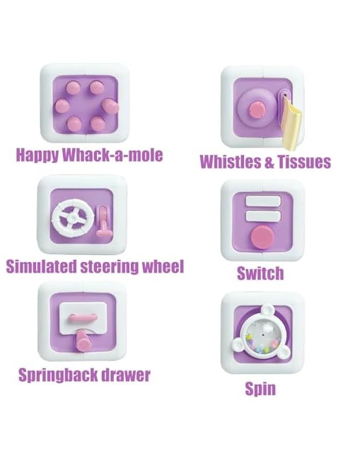 Busy Cube Toys for 1 Year Old Boy, Baby Toys 12-18 Months, Travel Sensory Toys for Toddlers 1-3 Year Old, Montessori Toys for 1+ Year Old(Purple) - Image 2
