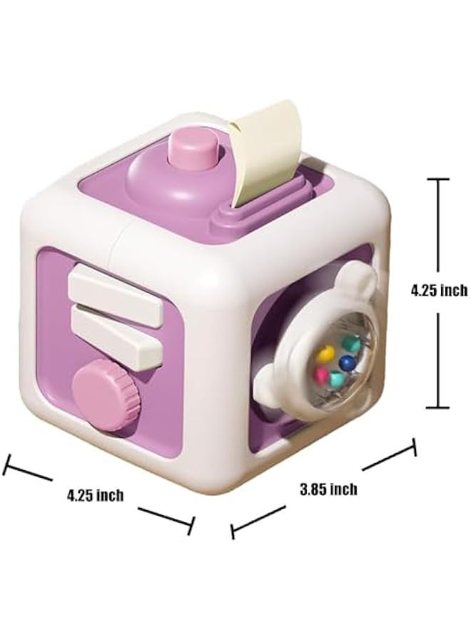 Busy Cube Toys for 1 Year Old Boy, Baby Toys 12-18 Months, Travel Sensory Toys for Toddlers 1-3 Year Old, Montessori Toys for 1+ Year Old(Purple) - Image 4