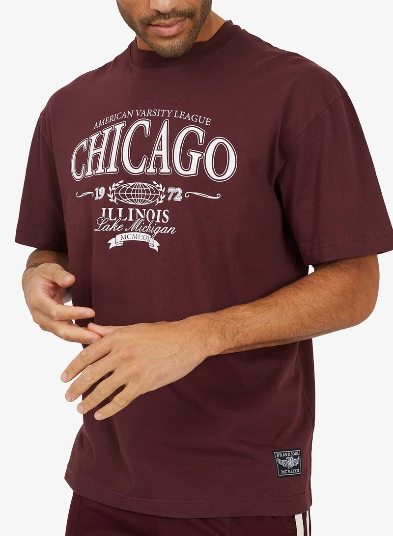 BRAVE SOUL  Oversized T-Shirt for Men | Best Price UAE
