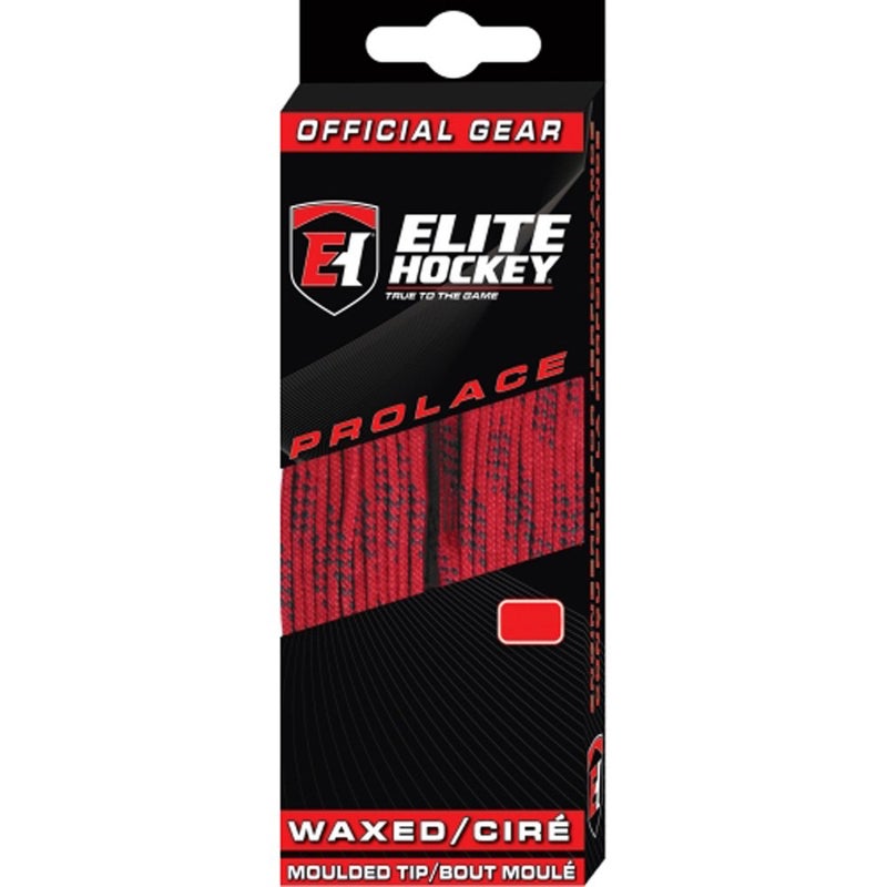 Elite Hockey Prolace Waxed Hockey Skate Laces (Red, 72") - Image 1