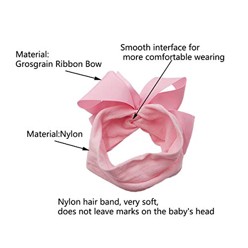 CÉLLOT 16 Colors Baby Bow Wide Turban Headbands Girls Big 6 inches Hair Bows Head Wraps Newborn Infants Toddlers Hairbands - Image 3