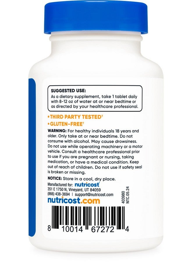 نيوتريكوست ميلاتونين 5 مجم، 240 قرصًا - 5 مجم لكل وجبة، غير معدل وراثيًا، خالٍ من الجلوتين - Image 4
