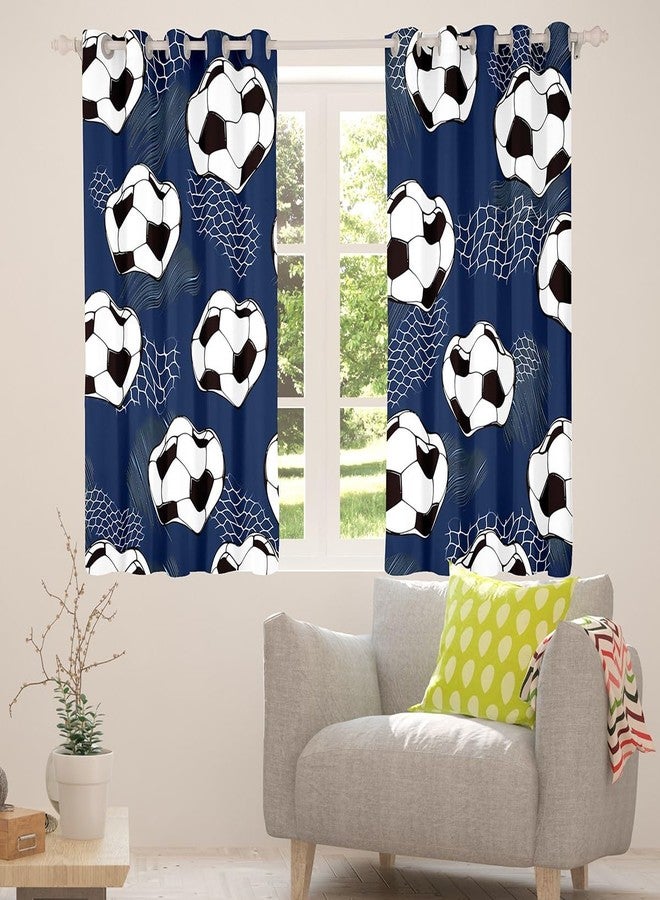 Feelyou Football Curtains for Bedroom Living Room (2 Panels, 52 x 84 Inch) Soccer Darkening Drapes Kids Boys Girls Soccer Ball Game Navy Blue 30%-50% Blackout Curtains Sports Theme Window Treatments - Image 4