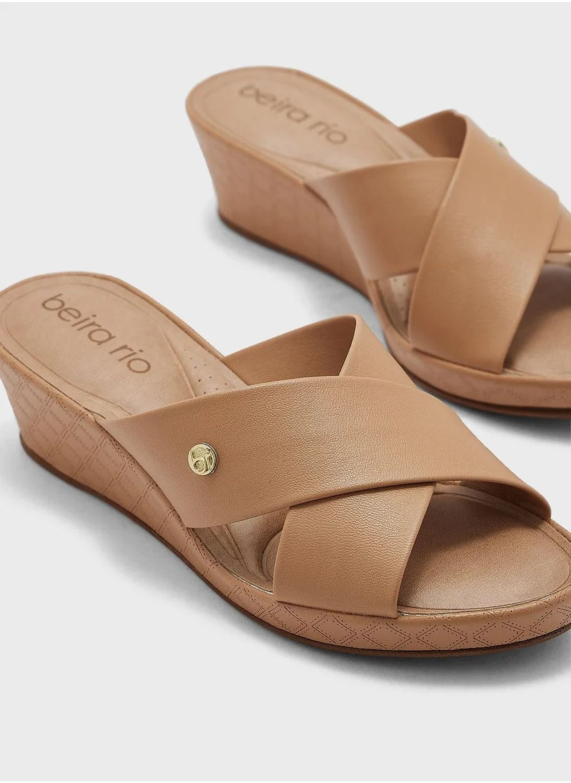 Beira Rio Ellis Multi Strap Wedge Sandals