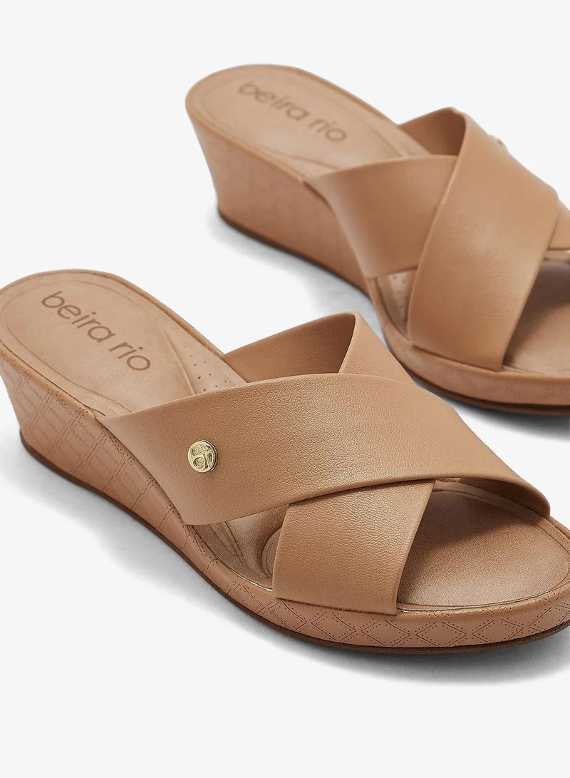 Beira Rio Tan Wedge Sandals for Women – Stylish Wedge Heel Sandals for Girls & Daily Wear for Women | Best Price UAE