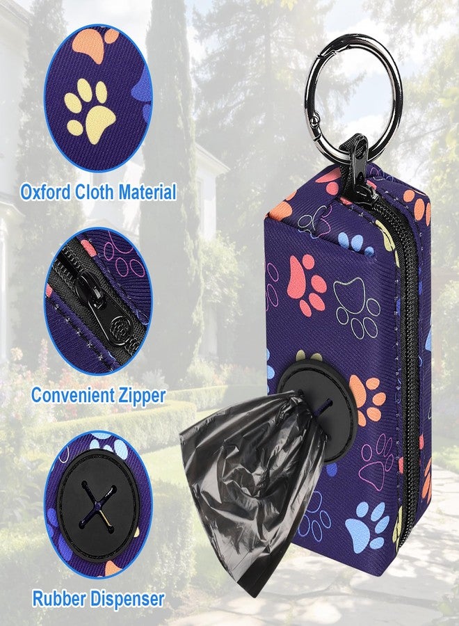 SIDESUGAR 2pack Dog Poop Bag Holder, Lightweight Zippered Dog Poop Bag Holders for Leashes, Reusable Small Puppy Pet Waste Bags Dispenser Pouch with Clip-On Pink/Black - Image 3