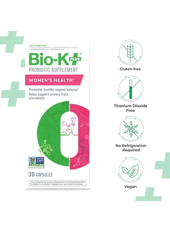 Bio-K Plus Bio-K+ Probiotic for Women support for Vaginal & Urinary Tract Health, Probiotic Supplement with 2 Billion CFU 2 Strains, Vegan, Shelf-Stable – 30 Capsules - Image 4