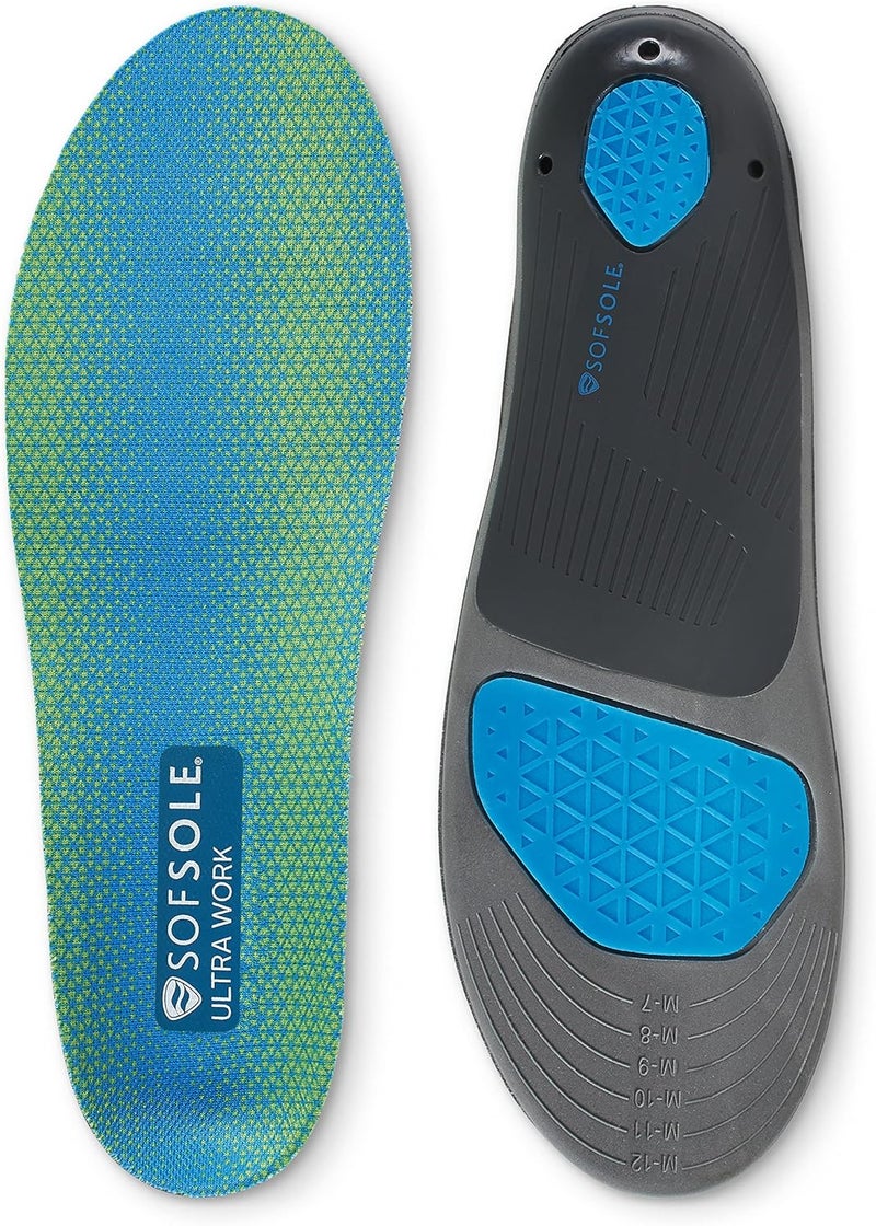 Sof Sole Ultra Work Insoles All-Day Support and Cushioning for Boots and Shoes