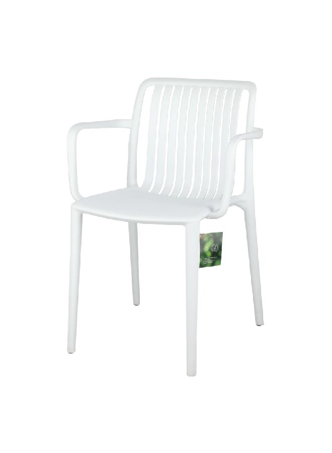 LIVING ACCENTS Zero Elegant Design Durable Outdoor Garden Chair White 77.5 x 53 x 53 cm 367-APP #01 WHITE - Image 3