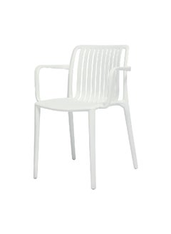 LIVING ACCENTS Zero Elegant Design Durable Outdoor Garden Chair White 77.5 x 53 x 53 cm 367-APP #01 WHITE  - Image 4