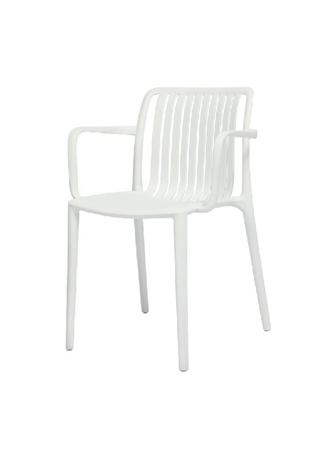 LIVING ACCENTS Zero Elegant Design Durable Outdoor Garden Chair White 77.5 x 53 x 53 cm 367-APP #01 WHITE - Image 4