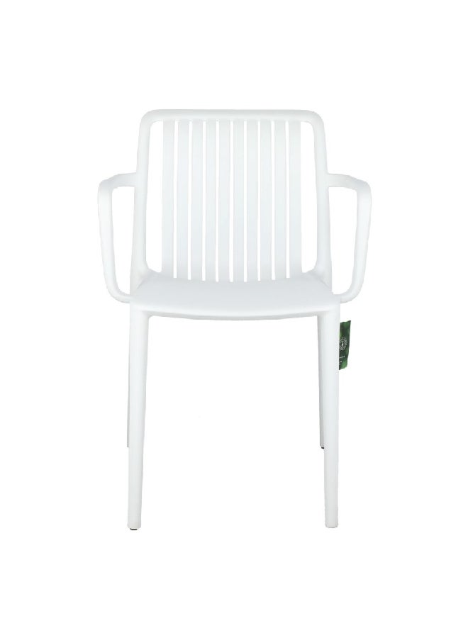 LIVING ACCENTS Zero Elegant Design Durable Outdoor Garden Chair White 77.5 x 53 x 53 cm 367-APP #01 WHITE - Image 1