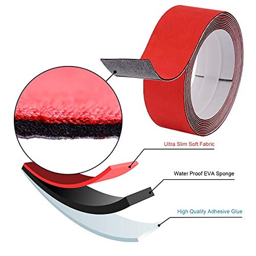 Gomake Vinyl Squeegee Buffer Roll Tint Squeegee Felt Micro Felt for All Kind of Plastic Tint Squeegee, DIY Squeegee Wings Protector, Vinyl Wrap Tools, 4CMx300CM - Image 3