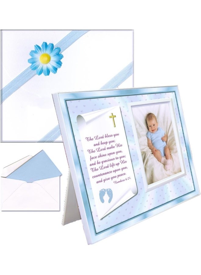 Expressly Yours! Photo Expressions Expressly Yours! Photo Expressions Baptism Christening Blessing Gifts Picture Frame for Boy  - Image 1