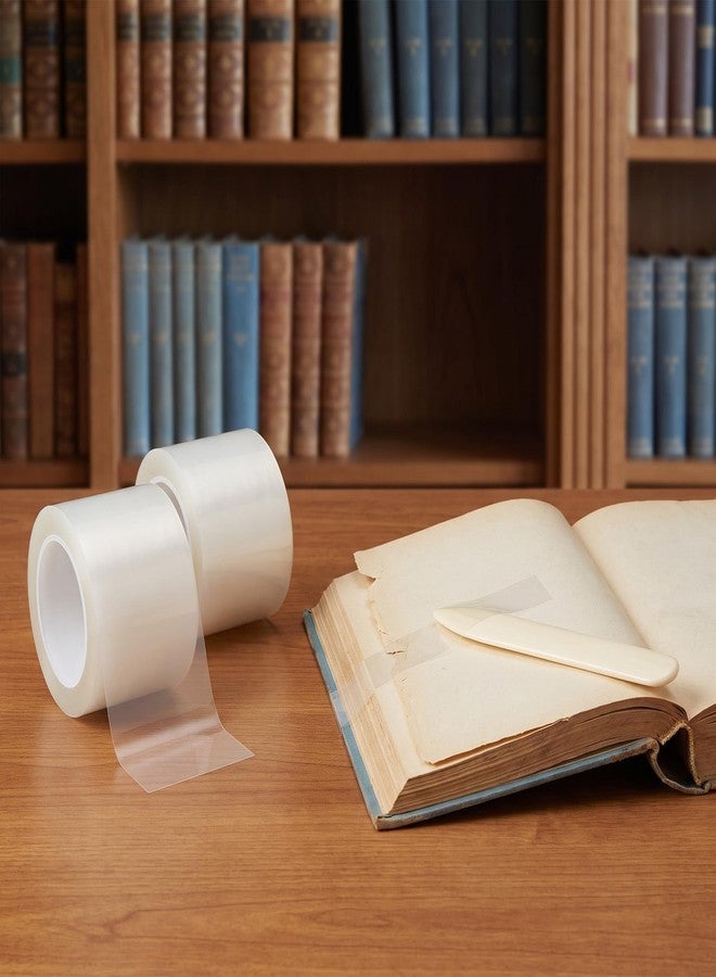 BRYHZKCM 2 Inch Bookbinding Repair Tape,Clear Library Tape, Library Book Binding Glue, Essential Repair Tape for Reinforcing, Protecting, and Covering Old Books - Image 4