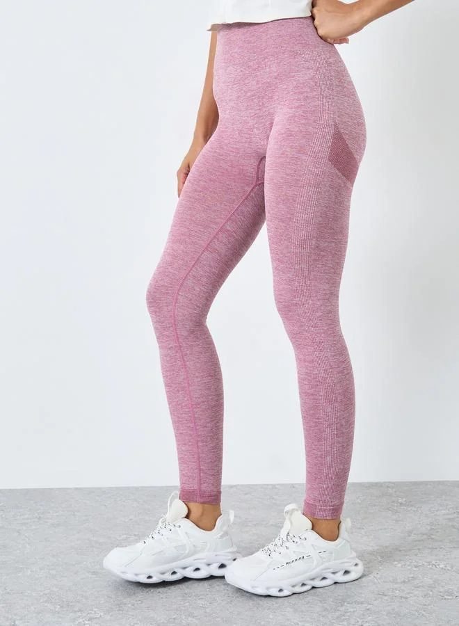 Styli Active Seamless Tonal Jacquard Leggings