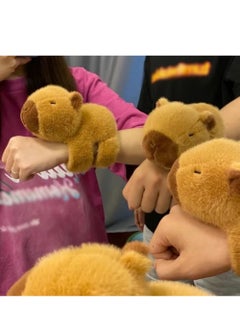 KASTWAVE Capybara Plush Toy,Stuffed Animals Slap Bracelet,Plush Animal Wristband,Capybara Doll Gift for Boys and Girls,Capybara Slap Rings,Cute Capybara Stuffed Toy, Home Decoration (2Pcs)  - Image 2