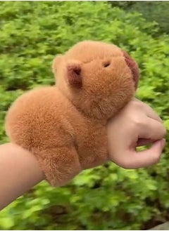 KASTWAVE Capybara Plush Toy,Stuffed Animals Slap Bracelet,Plush Animal Wristband,Capybara Doll Gift for Boys and Girls,Capybara Slap Rings,Cute Capybara Stuffed Toy, Home Decoration (2Pcs)  - Image 3