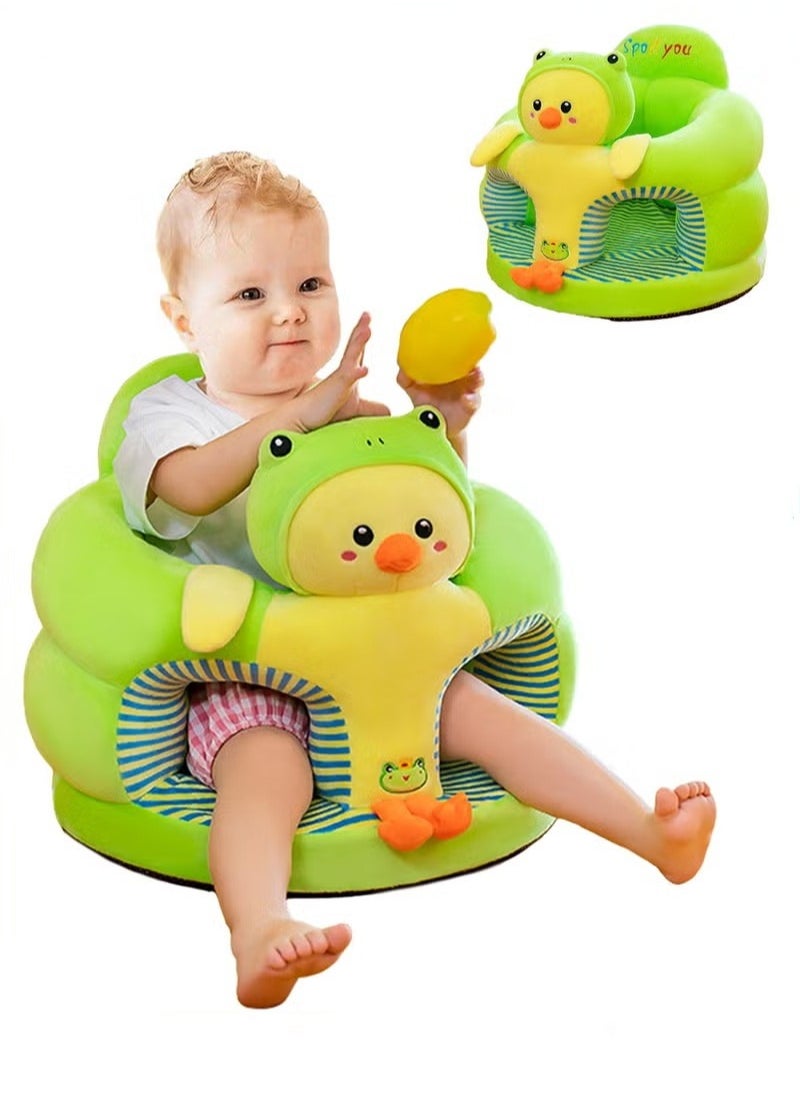 MIXDE Baby Sofa Learn Sitting Chair, Nursery Sit Support Plush Seat, Soft Hugging Pillow Cushion, Infant Floor Seats, Non-slip Armchair, Cartoon Animal Design, Gift for Kids Boys Girls  - Image 1