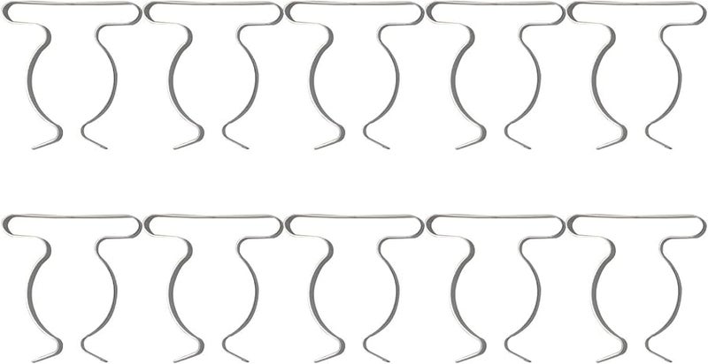 Manganese Steel Heavy Duty Wall Mount Tool Holder Clips 10 Pack Silver 50mm - Image 3