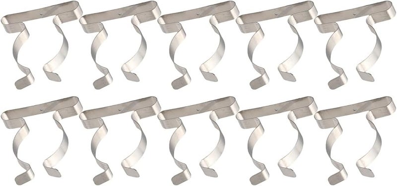 Manganese Steel Heavy Duty Wall Mount Tool Holder Clips 10 Pack Silver 50mm - Image 4
