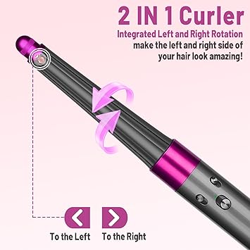 ZEPHBLOW 20MM36MM078in14in Long Curling Iron Barrels Attachment for Dyson Airwrap HS01 HS05 AutoWrap Curlers for Professional Barrels Curl and Wave Curl Hair Rose - Image 4