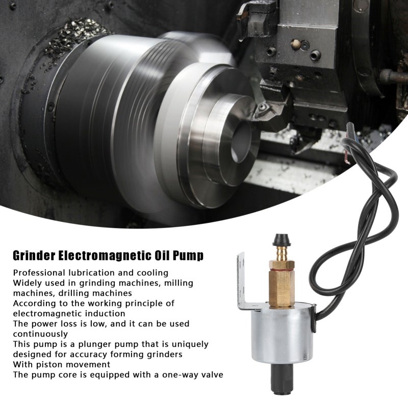Electromagnetic Pump: 1-way Valve, Durable Material, Easy Installation - Low Power Loss, Continuous Operation Plunger Pump for Professional Lubrication, Cooling of Precision Machinery, Grinders, Lathe - Image 4