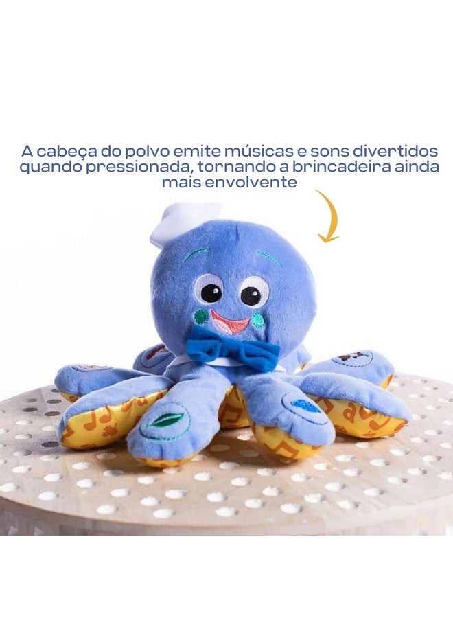 Baby Einstein Octoplush Musical Huggable Stuffed Animal Plush Toy, Learn Colors in 3 Languages, Blue, 11" Age 3 Month and up, - Image 3