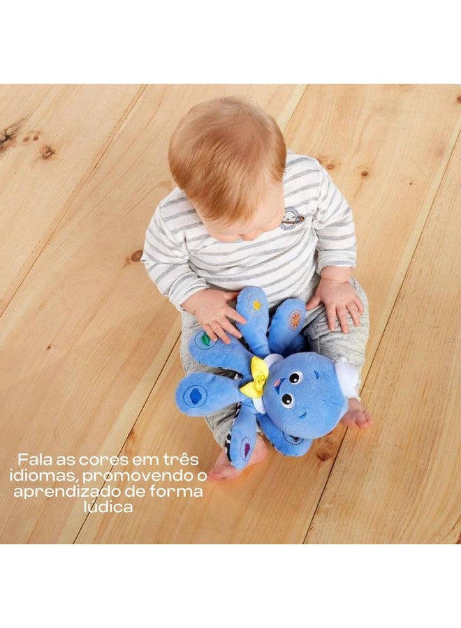 Baby Einstein Octoplush Musical Huggable Stuffed Animal Plush Toy, Learn Colors in 3 Languages, Blue, 11" Age 3 Month and up, - Image 2