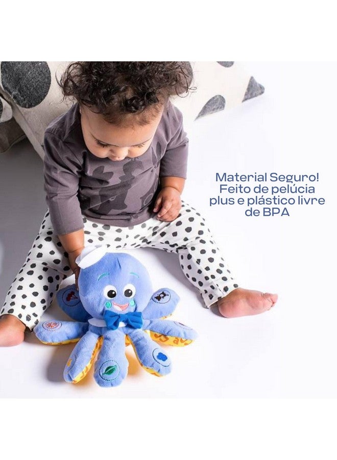Baby Einstein Octoplush Musical Huggable Stuffed Animal Plush Toy, Learn Colors in 3 Languages, Blue, 11" Age 3 Month and up, - Image 5