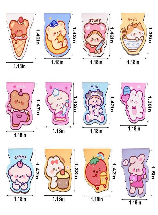 DIBALIYI 24 PCS Cute Magnetic Bookmarks, Assorted Magnet Book Markers Set, Colorful Magnetic Page Clips for Books Students Teachers School Home Office - Image 2