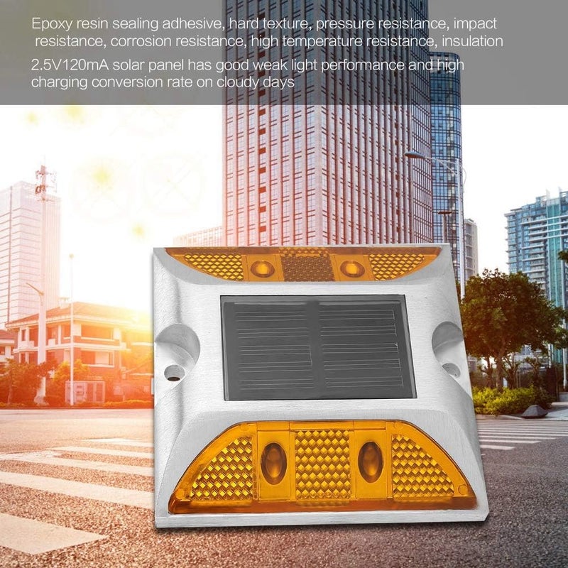 klarako 2-Sided Reflector Road Pavement Marker, Road Reflector Aluminum Reflector with LED, Emergency Reflector Flashing Security Accessories - Image 5
