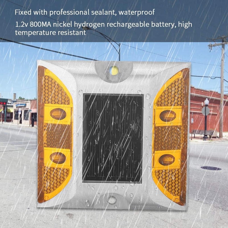 klarako 2-Sided Reflector Road Pavement Marker, Road Reflector Aluminum Reflector with LED, Emergency Reflector Flashing Security Accessories - Image 4