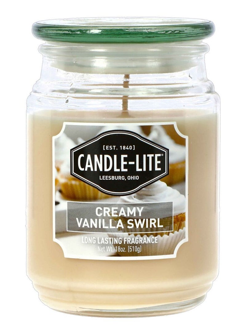 Candle-Lite Company Creamy Vanilla Swirl Candle Jar - Image 1