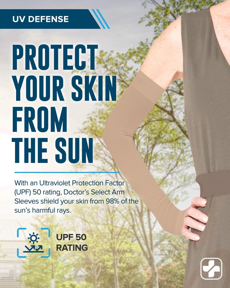 Doctor's Select Arm Protectors for Thin Skin and Bruising for Women and Men - 2 Pairs UPF 50 Sun Protection and Cooling - Image 2