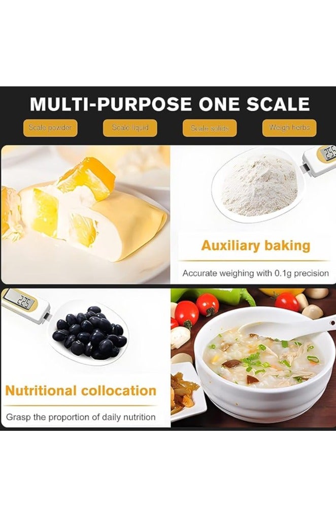 2 Pcs Food Scale Spoon, Digital Kitchen Scale High Precision Small Scale with Tare Function Weighing and Measuring Dry Liquid Ingredient Milk Tea Flour Medicine 1.1lb/500g(0.1g) - Image 4