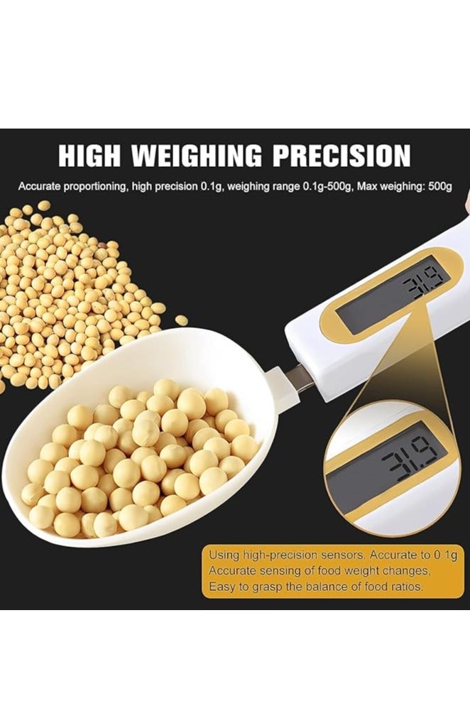 2 Pcs Food Scale Spoon, Digital Kitchen Scale High Precision Small Scale with Tare Function Weighing and Measuring Dry Liquid Ingredient Milk Tea Flour Medicine 1.1lb/500g(0.1g) - Image 5