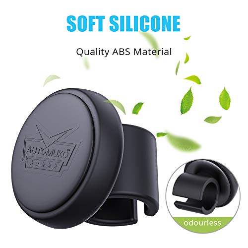 AutoMuko Steering Wheel Knob, Suicide Knob for Steering Wheel, Premium Silicone Finish Steering Wheel Spinner, Simple & Easy Installation No Tools Required - Fits Cars, Trucks, Buses, Boats, (Black) - Image 5
