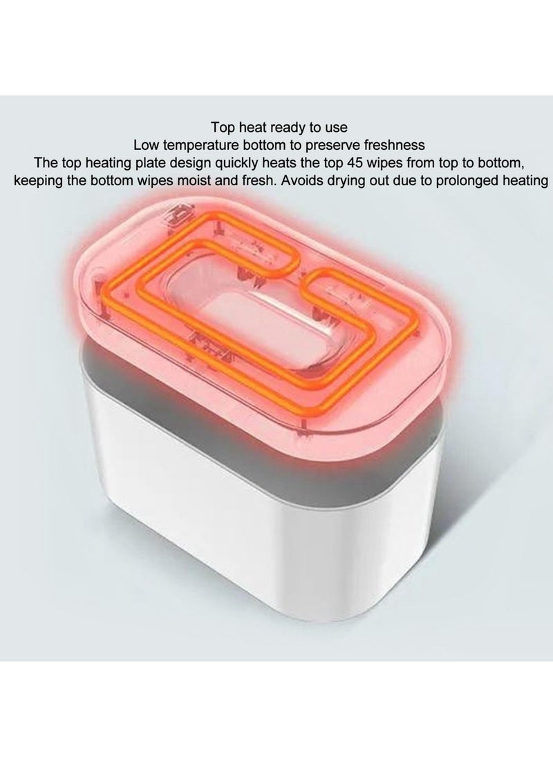 unikbebe Baby Wipe Warmer, USB Powered Wipe Warmer with Thermostat Temperature, Portable Wipe Warmer, Silent & Moisturizing, Heat Preservation for Baby Wipes, Tissues, Wet Wipes Dispenser for Travel and Home Use, White, Mechanical WITHOUT LED Display and Control Button  - Image 5