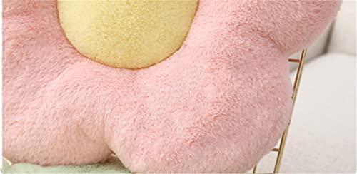 YILANLAN Cute Flower Cushion Plush Floor Pillow Casual Comfortable Pillow Office Living Room Bed Decoration Cushion Simple Room Decoration (50cm, Brown) - Image 5