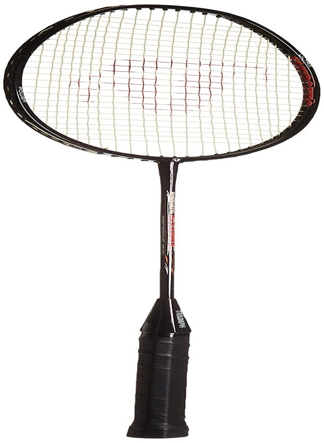 ترايامف مضرب تنس الريشة خفيف الوزن من مادة الجرافيت المركبة من تريومف سونيك مع حقيبة تنس الريشة ذات قسمين من كوزميك-6 آر باللونين الأسود والأحمر - Image 1